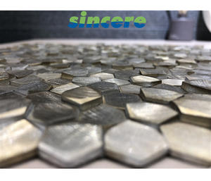 Mosaïque en métal en aluminium doré pour la cuisine