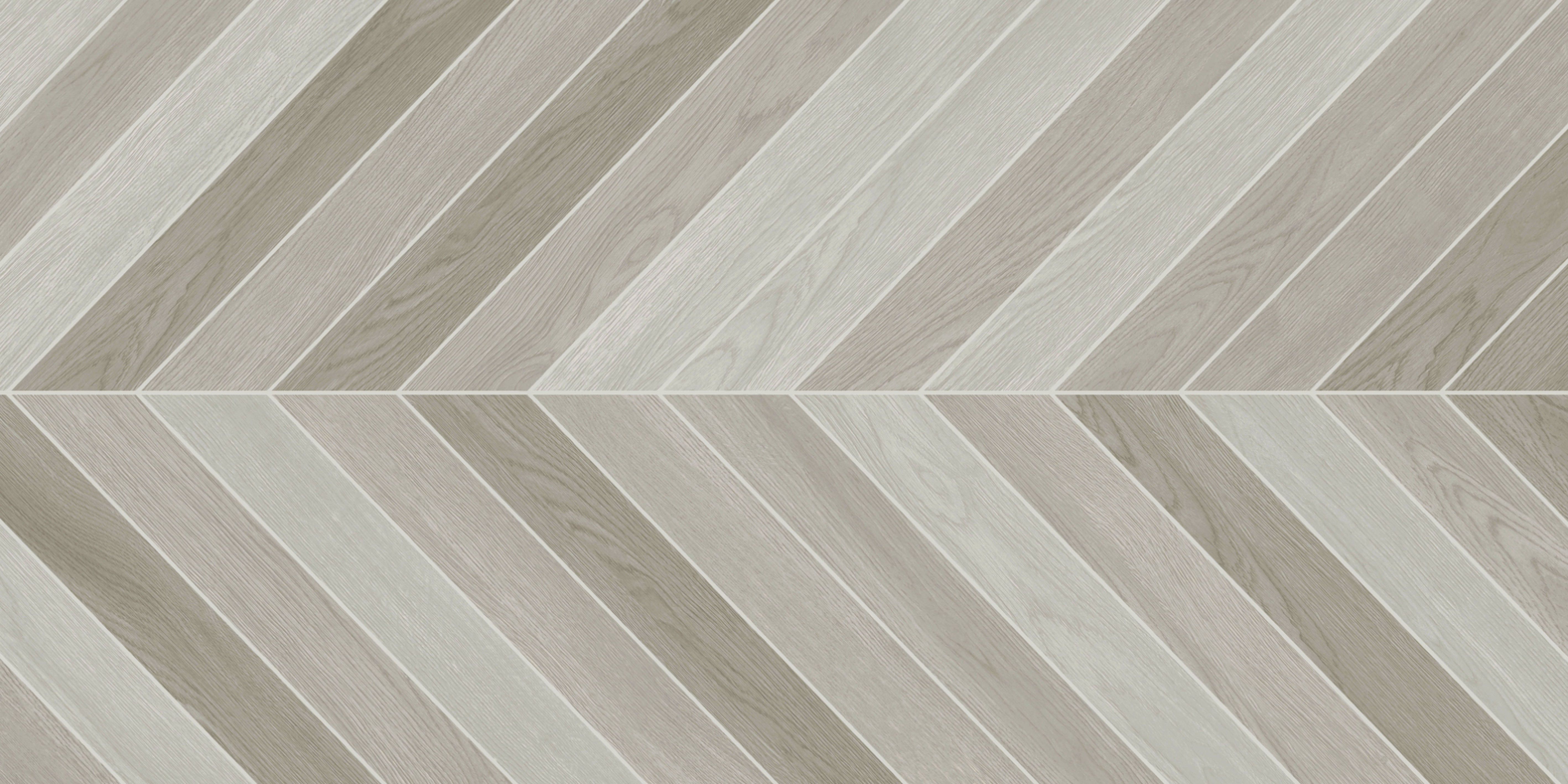 Carreaux rustiques à chevrons gris pour salle de bain